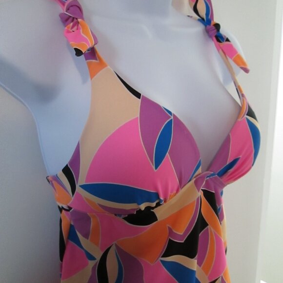 Salt + Cove Kaleidoscope Push-Up Tankini Swim Top NWT Sz S - Picture 3 of 7